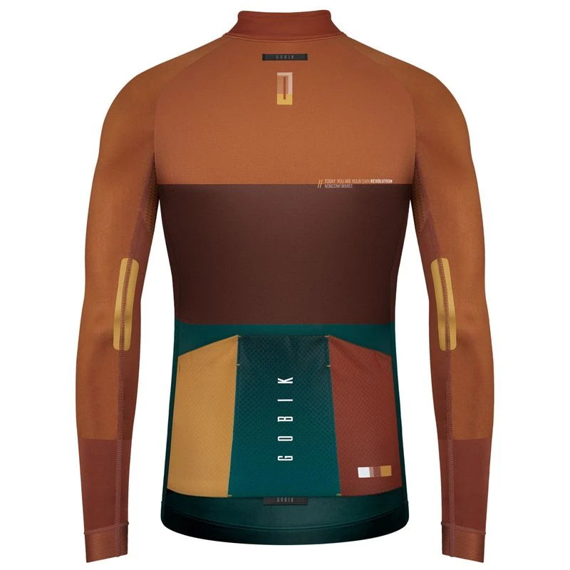 Pacer Long Sleeve Jersey Gobik Unisex Walnut 2 Pacer Long Sleeve Jersey Gobik Unisex Walnut - Image 2